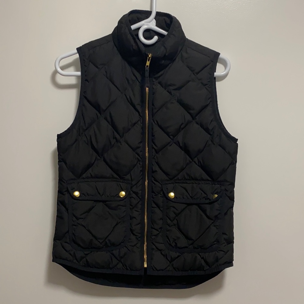 J.Crew Black Puffer Vest